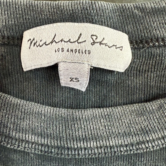 Michael Stars XS Washed Black Long Sleeve Crew Neck Knit Top - Picture 6 of 7